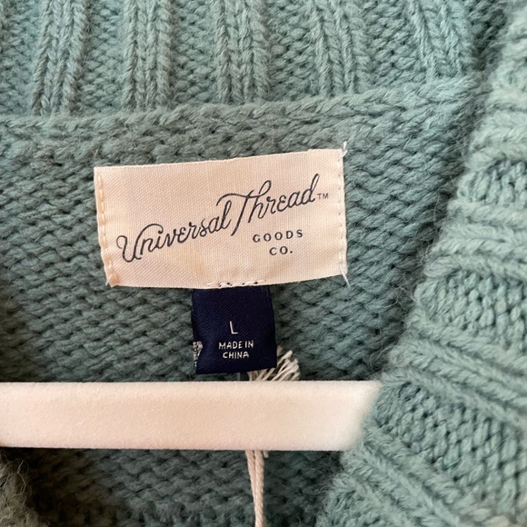 Target Universal Thread Women’s Teal Green Fair Isle Knit Sweater in size L - Picture 5 of 5